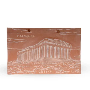Handmade Ceramic Wall Plaque – Parthenon — detail