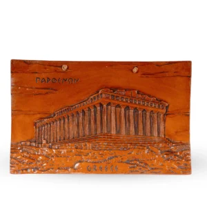 Handmade Ceramic Wall Plaque – Parthenon — detail